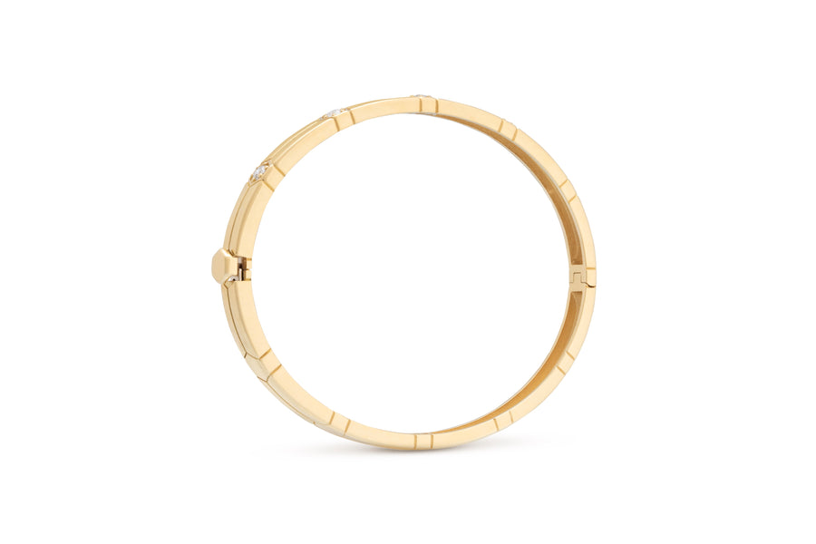 Baia Sommersa bracelet in 18kt yellow gold set with white diamonds (0.50 carats)