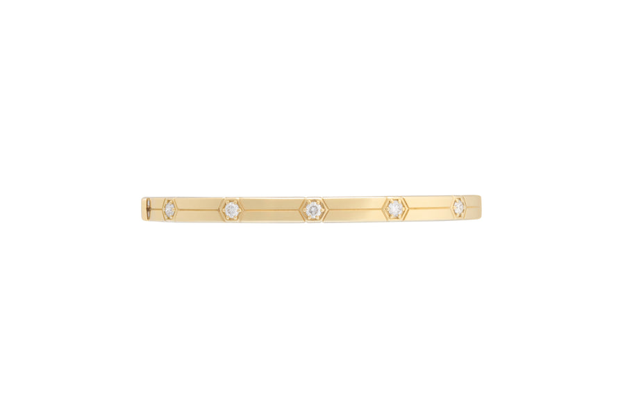 Baia Sommersa bracelet in 18kt yellow gold set with white diamonds (0.50 carats)