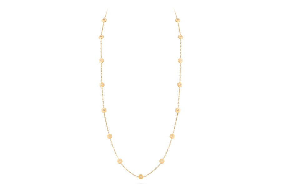 Baia Sommersa necklace in 18K yellow gold set with white diamonds (approx. 1.25 cts)