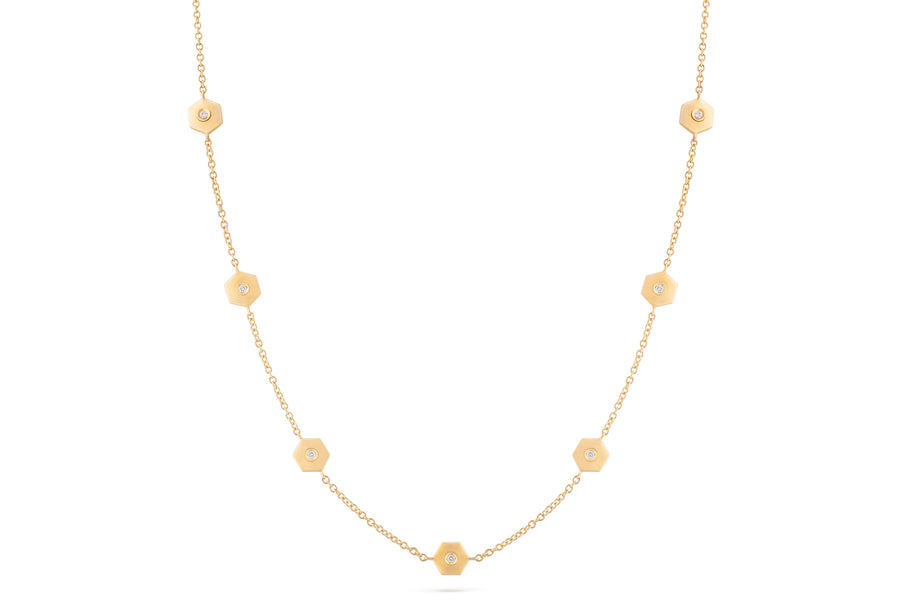 Baia Sommersa necklace in 18K yellow gold set with white diamonds (approx. 1.25 cts)