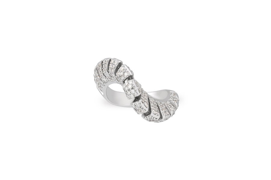 Raggi ring in 18K white gold with white diamonds (approx. 1.52 carats)